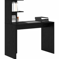 vidaXL Bureau Chêne noir 102 x 50 x 124 cm Bois d'ingénierie