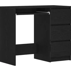 vidaXL Bureau chêne noir 90x45x76 cm bois d'ingénierie