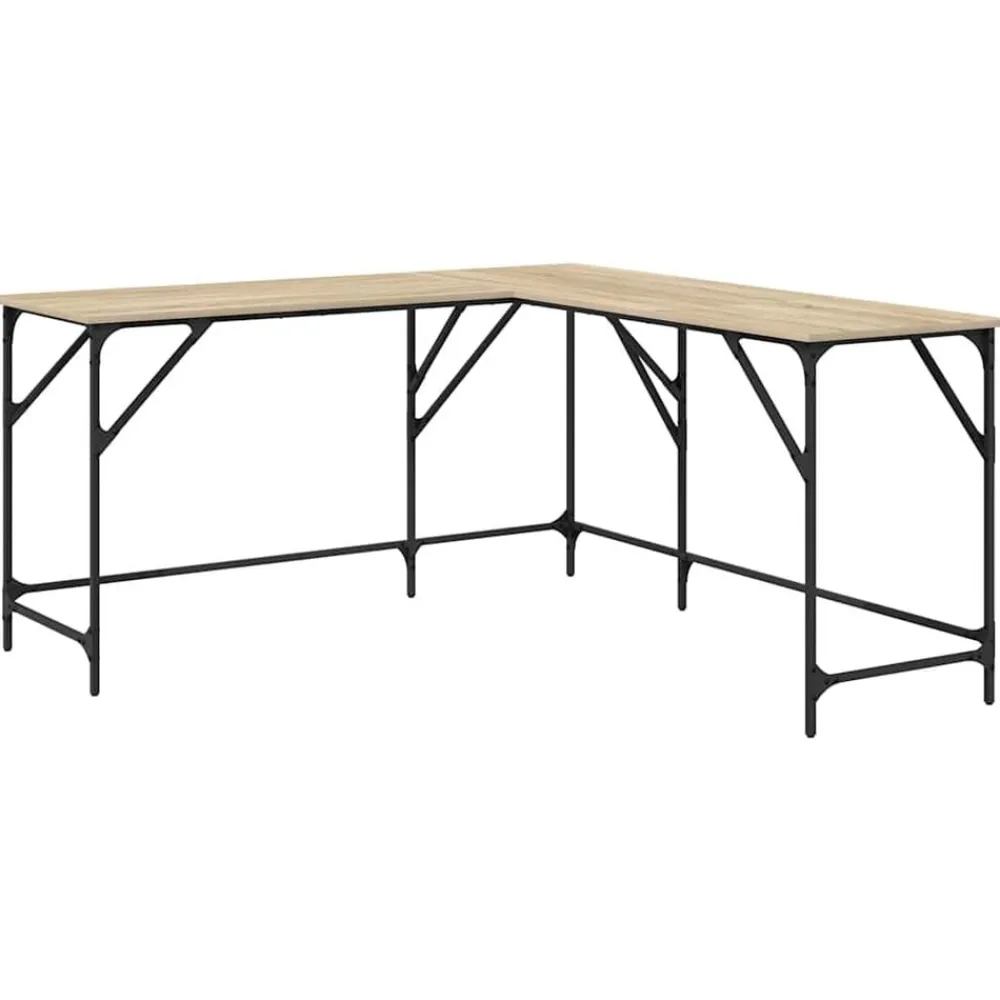 Meubles De Bureau-vidaXL Bureau chêne sonoma 149x149x75 cm bois d'ingénierie Chêne sonoma