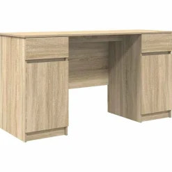 vidaXL Bureau Chêne sonoma 140 x 49 x 76 cm Bois d'ingénierie