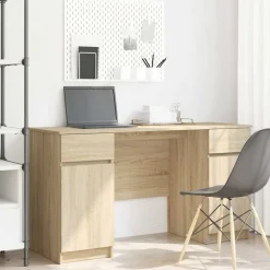 vidaXL Bureau Chêne sonoma 140 x 49 x 76 cm Bois d'ingénierie