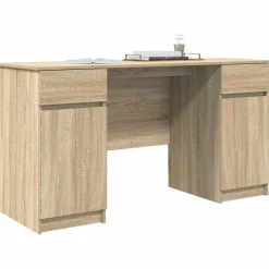 vidaXL Bureau Chêne sonoma 140 x 49 x 76 cm Bois d'ingénierie