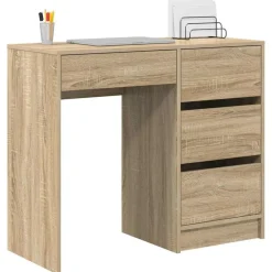 vidaXL Bureau Chêne Sonoma 90 x 37,5 x 75 cm Bois d'ingénierie