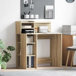 vidaXL Bureau Chêne Sonoma 90 x 48 x 101,5 cm Bois d'ingénierie