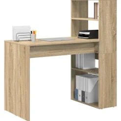 Meubles De Bureau-vidaXL Bureau Chêne Sonoma 113 x 54 x 120 cm Bois d'ingénierie Ch&ecirc;ne sonoma