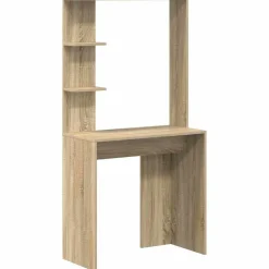 Meubles De Bureau-vidaXL Bureau Chêne Sonoma 78,5 x 37 x 154,5 cm Bois d'ingénierie Chêne sonoma