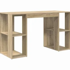 vidaXL Bureau Chêne Sonoma 130 x 50.5 x 75 cm Bois d'ingénierie