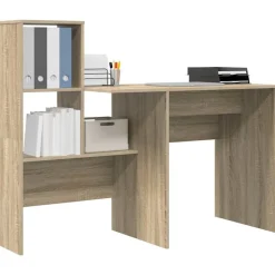 vidaXL Bureau Chêne Sonoma 131,5 x 50 x 106,5 cm Bois d'ingénierie