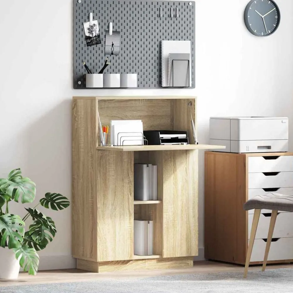 Meubles De Bureau-vidaXL Bureau Chêne Sonoma 71.5 x 31.5 x 106.5 cm Bois d'ingénierie Chêne sonoma