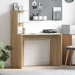 vidaXL Bureau Chêne sonoma 102 x 50 x 124 cm Bois d'ingénierie