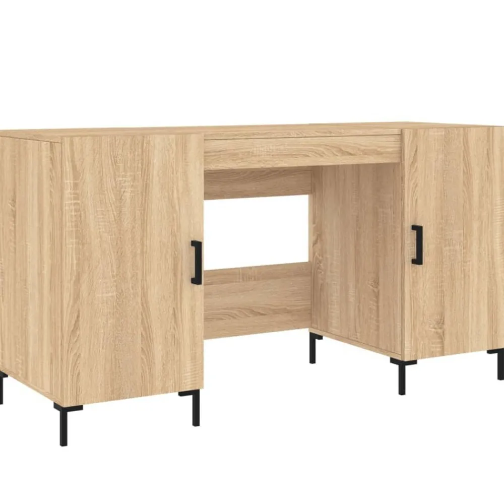 Meubles De Bureau-vidaXL Bureau chêne sonoma 140x50x75 cm bois d'ingénierie Chêne sonoma