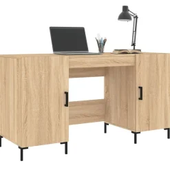 Meubles De Bureau-vidaXL Bureau chêne sonoma 140x50x75 cm bois d'ingénierie Chêne sonoma