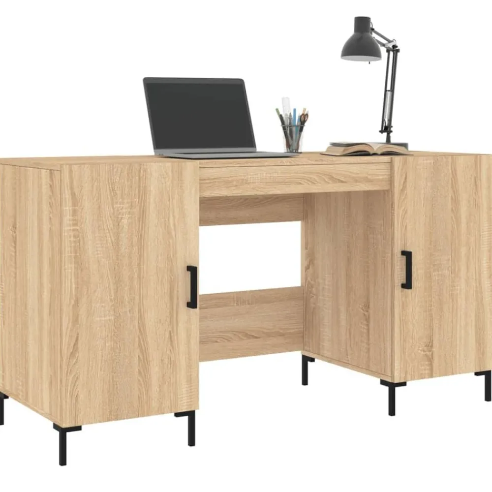 Meubles De Bureau-vidaXL Bureau chêne sonoma 140x50x75 cm bois d'ingénierie Chêne sonoma