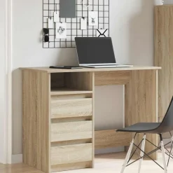 Meubles De Bureau-vidaXL Bureau chêne sonoma 102x50x75 cm bois d'ingénierie Ch&ecirc;ne sonoma