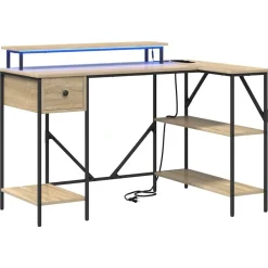 vidaXL Bureau Chêne Sonoma 120 x 79 x 86,5 cm Bois d'ingénierie