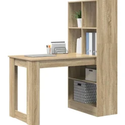 vidaXL Bureau Chêne Sonoma 122 x 67 x 145 cm Bois d'ingénierie