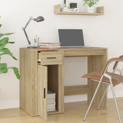 vidaXL Bureau Chêne sonoma 100x49x75 cm Bois d'ingénierie