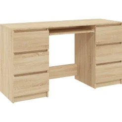 vidaXL Bureau Chêne sonoma 140x50x77 cm Bois d'ingénierie