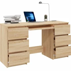 vidaXL Bureau Chêne sonoma 140x50x77 cm Bois d'ingénierie