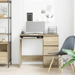 Meubles De Bureau-vidaXL Bureau Chêne sonoma 90x45x76 cm Bois d’ingénierie Chêne sonoma