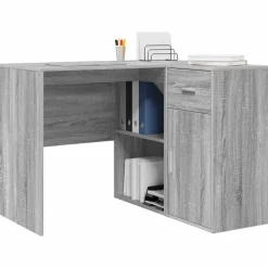 vidaXL Bureau d'angle avec tiroir Gris Sonoma 102 x 88 x 75 cm
