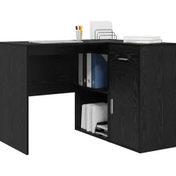 Meubles De Bureau-vidaXL Bureau d'angle avec tiroir Chêne noir 102 x 88 x 75 cm Ch&ecirc;ne noir