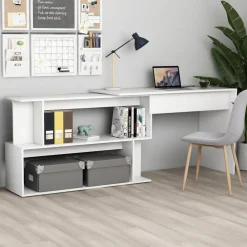 vidaXL Bureau d'angle 200x50x76 cm Bois d'ingénierie