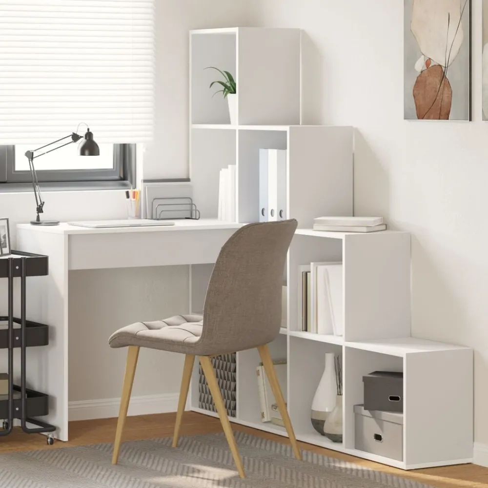 vidaXL Bureau d'angle 101,5 x 149,5 x 149,5 cm Bois d'ingénierie