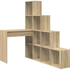vidaXL Bureau d'angle Chêne Sonoma 101,5 x 149,5 x 149,5 cm