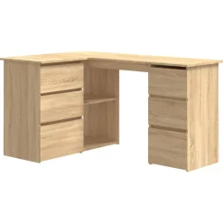 Meubles De Bureau-vidaXL Bureau d'angle Chêne sonoma 145x100x76 cm Bois d'ingénierie Chêne sonoma