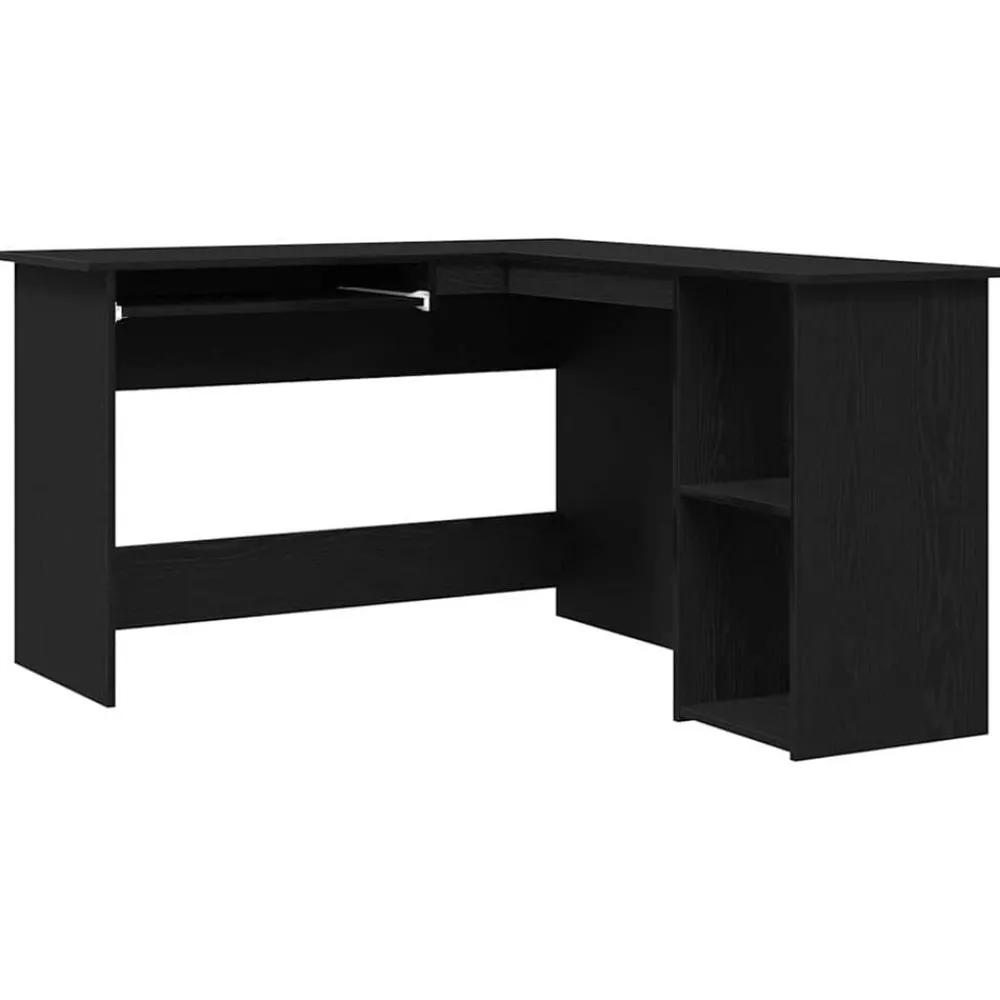 Meubles De Bureau-vidaXL Bureau d'angle Chêne noir 120 x 140 x 75 cm Bois d'ingénierie Chêne noir