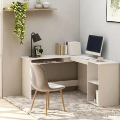 vidaXL Bureau d'angle en forme de L 120x140x75 cm