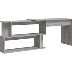 Meubles De Bureau-vidaXL Bureau d'angle 200x50x76 cm Bois d'ingénierie Sonoma gris