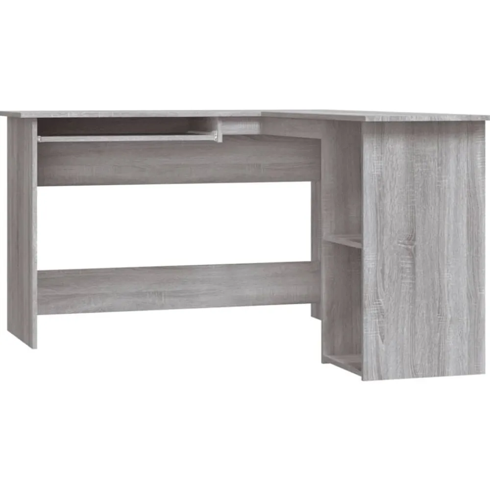 Meubles De Bureau-vidaXL Bureau d'angle 120x140x75 cm bois d'ingénierie Sonoma gris