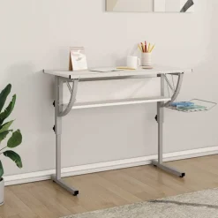 vidaXL Bureau d'artisanat et gris 110x53x(58-87) cm