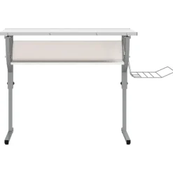 vidaXL Bureau d'artisanat et gris 110x53x(58-87) cm