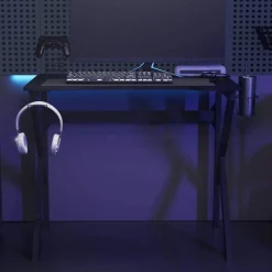 vidaXL Bureau de jeu avec pieds en forme de K 90x60x75 cm