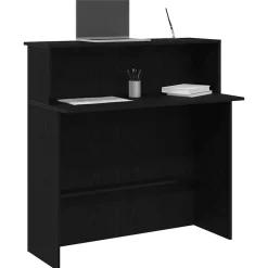 Meubles De Bureau-vidaXL Bureau de réception 100x50x103,5 cm bois d'ingénierie Noir
