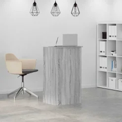Meubles De Bureau-vidaXL Bureau de réception 55x50x103,5 cm bois ingénierie Sonoma gris
