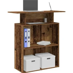 Meubles De Bureau-vidaXL Bureau de réception 100x40x104 cm bois d'ingénierie Vieux bois