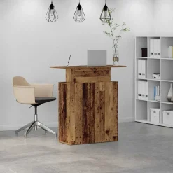Meubles De Bureau-vidaXL Bureau de réception 100x40x104 cm bois d'ingénierie Vieux bois