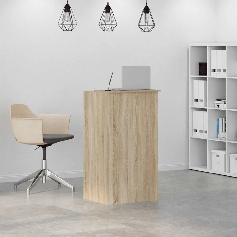 Meubles De Bureau-vidaXL Bureau de réception Chêne Sonoma 55x50x103,5 cm Bois d'ingénierie Chêne sonoma