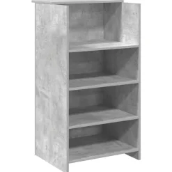 Meubles De Bureau-vidaXL Bureau de réception 55x50x103,5 cm bois d'ingénierie Gris béton
