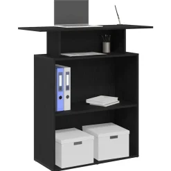 Meubles De Bureau-vidaXL Bureau de réception 100x40x104 cm Bois d'ingénierie Noir