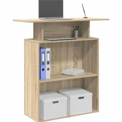 vidaXL Bureau de réception Chêne Sonoma 100x40x104 cm Bois d'ingénierie