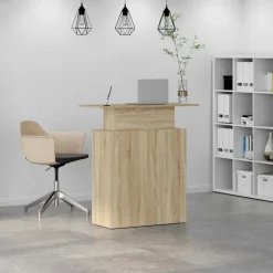 vidaXL Bureau de réception Chêne Sonoma 100x40x104 cm Bois d'ingénierie