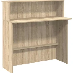 vidaXL Bureau de réception Chêne Sonoma 100x50x103,5 cm Bois d'ingénierie