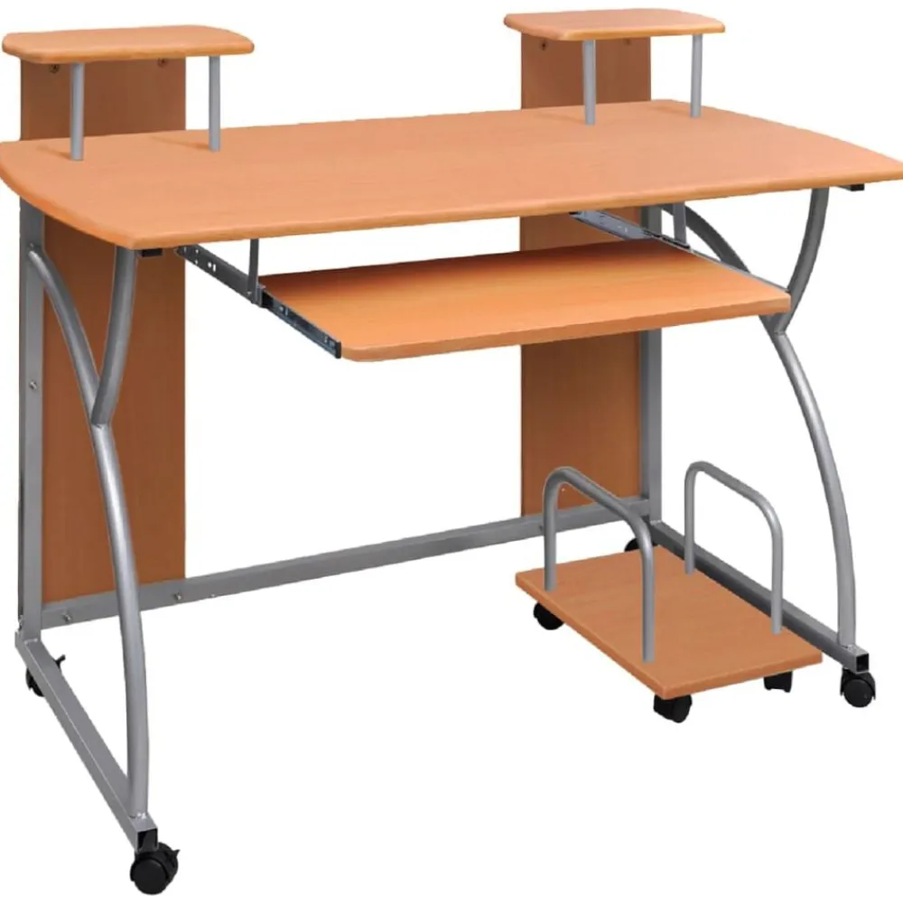 Meubles De Bureau-vidaXL Bureau d'ordinateur 110x52x88,5 cm Bois d’ingénierie Marron