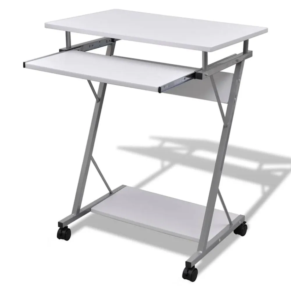 vidaXL Bureau d'ordinateur compact avec plateau à clavier
