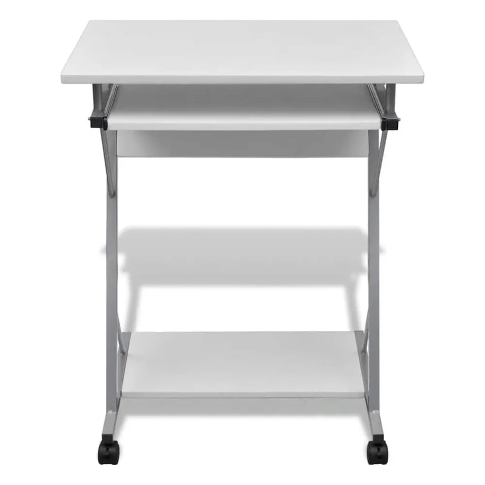 vidaXL Bureau d'ordinateur compact avec plateau à clavier